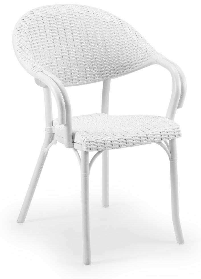 Outdoor Terrassenstuhl "Flash-R" white