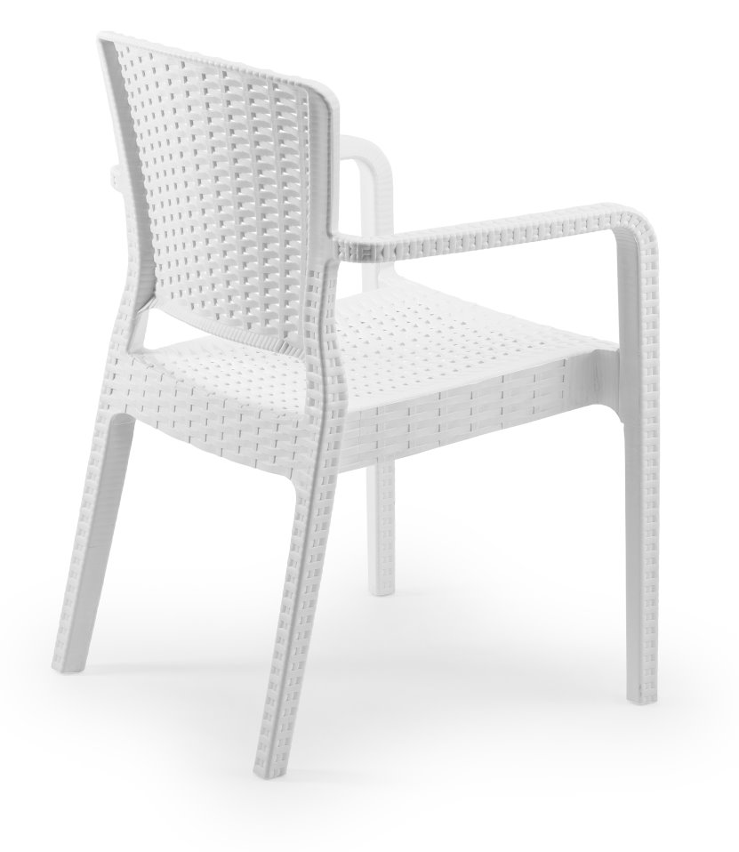 Outdoor Terrassenstuhl "Antares-Arm" white