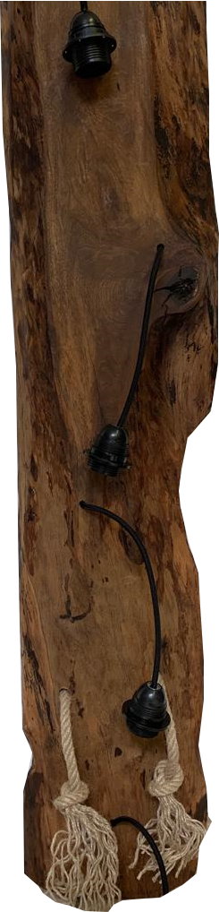 Hängelampe Natural Vintage Unikat Esche Massivholz "Baumstamm-small"