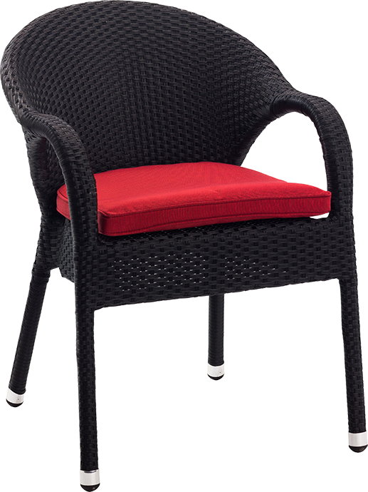 Outdoor Terrassen Stuhl "Rocky schwarz"