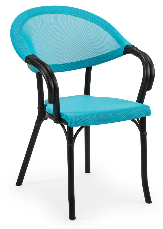 Outdoor Terrassenstuhl "Flash" black turkis