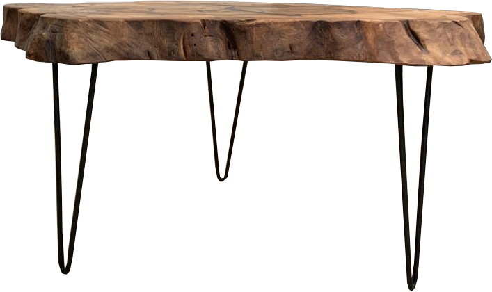 Baumscheibe-Medium Lounge Tisch Massivholz Walnuss Unikat 70 - 90 cm