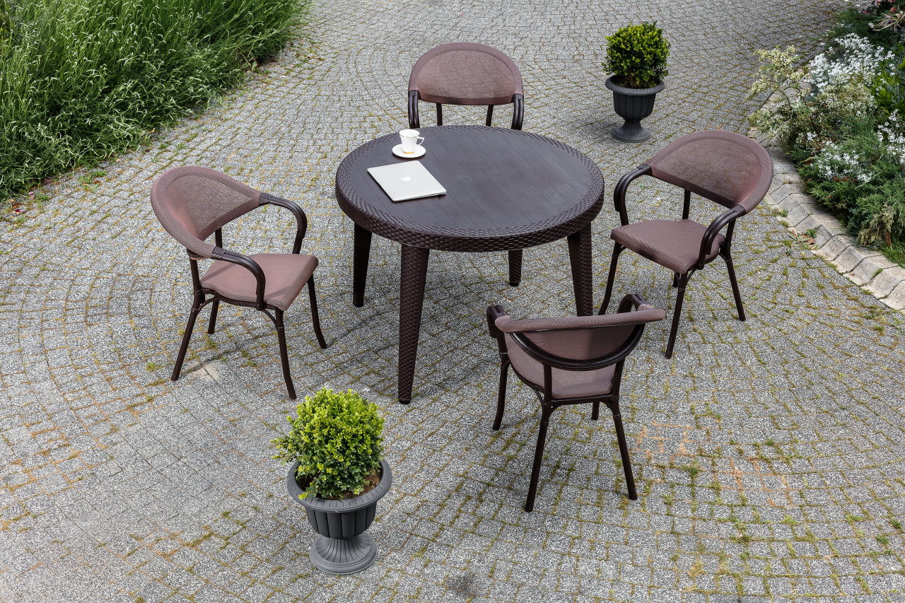 Outdoor Terrassenstuhl "Flash" wenge darkgreen