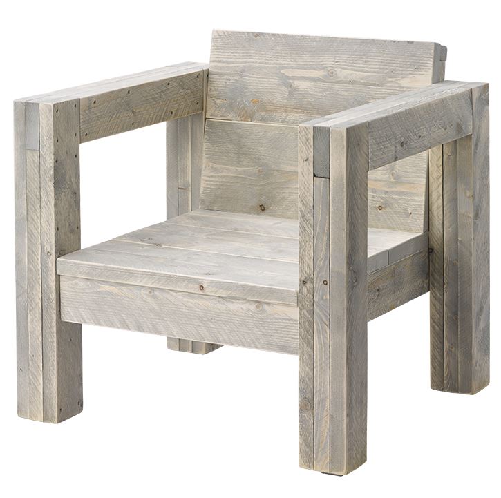 Bauholz Lounge 02 - 1 Sitzer