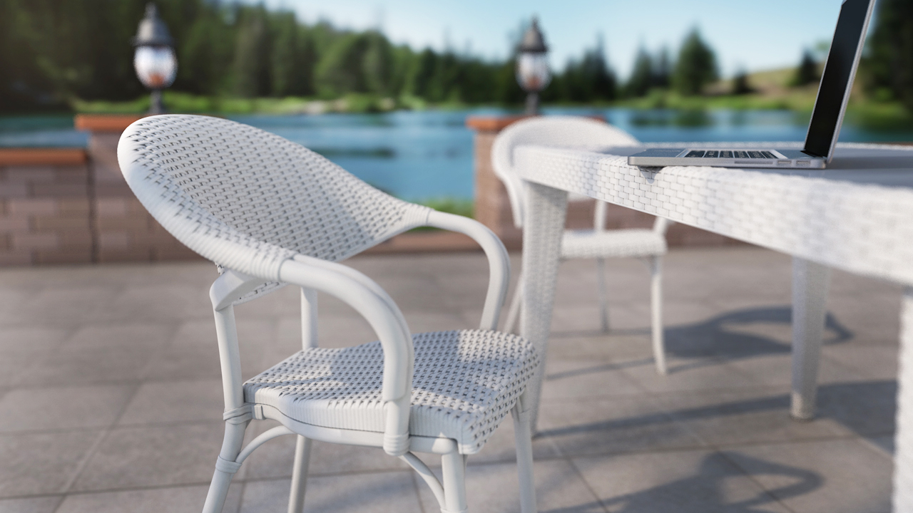 Outdoor Terrassenstuhl "Flash-R" white