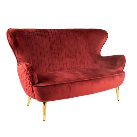 Lounge Sofa 2er "Pagna" darkred