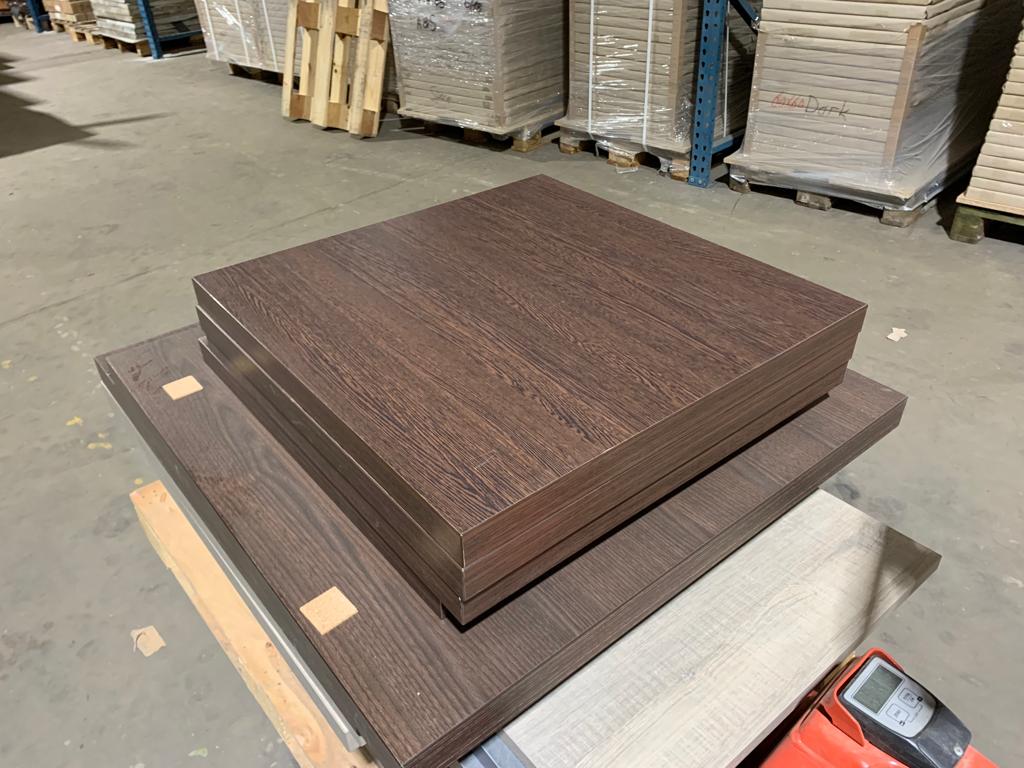 Sonderposten Tischplatte HPL-38mm wenge 60x60cm