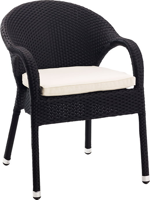 Outdoor Terrassen Stuhl "Rocky schwarz"
