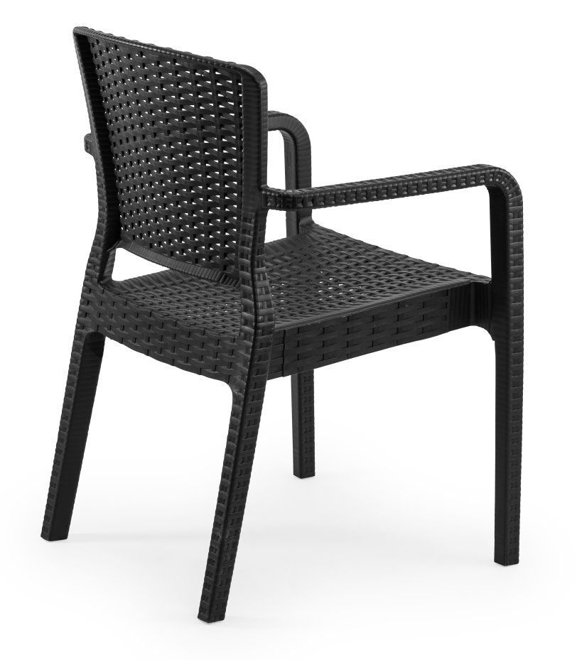 Outdoor Terrassenstuhl "Antares-Arm" black