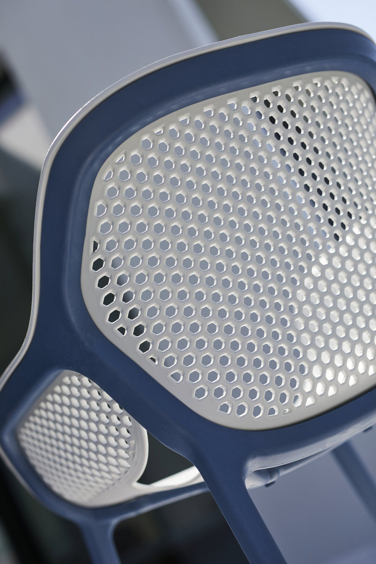 Outdoor Terrassenstuhl "Astra" Coolgray Saxblue