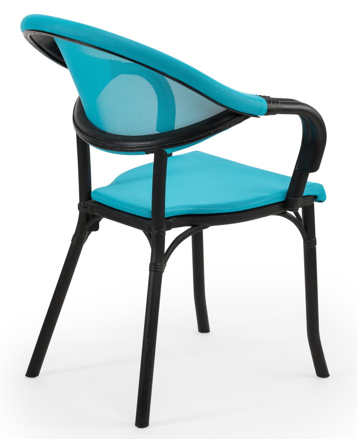 Outdoor Terrassenstuhl "Flash" black turkis