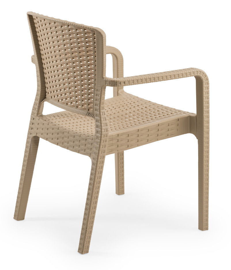 Outdoor Terrassenstuhl "Antares-Arm" coffee
