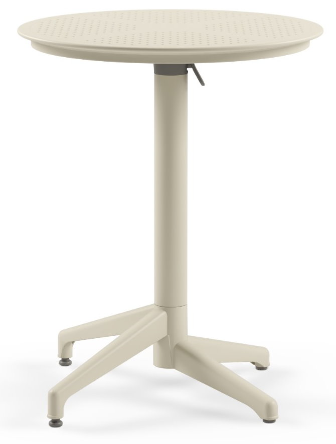 Outdoor Tischkombination "Moon" 60Ø klappbar beige