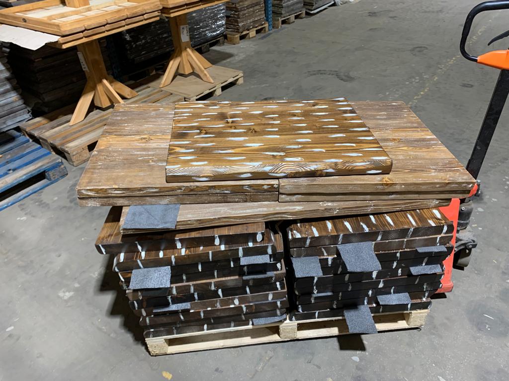 Sonderposten Tischplatte Ladin braun patina 80x60 cm Fichte Echtholz