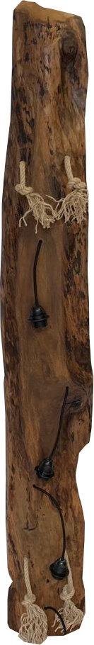 Hängelampe Natural Vintage Unikat Esche Massivholz "Baumstamm-small"