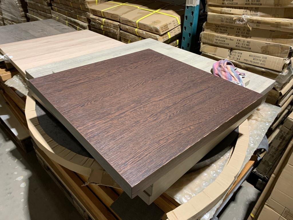 Sonderposten Tischplatte HPL-38mm wenge 58,50x58,50