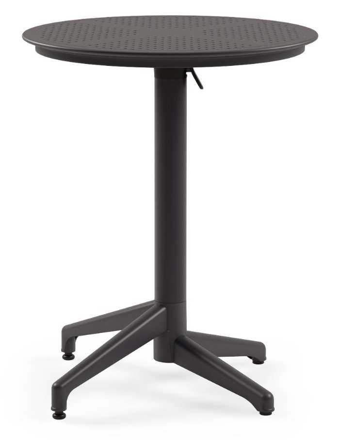 Outdoor Tischkombination "Moon" 60Ø klappbar black