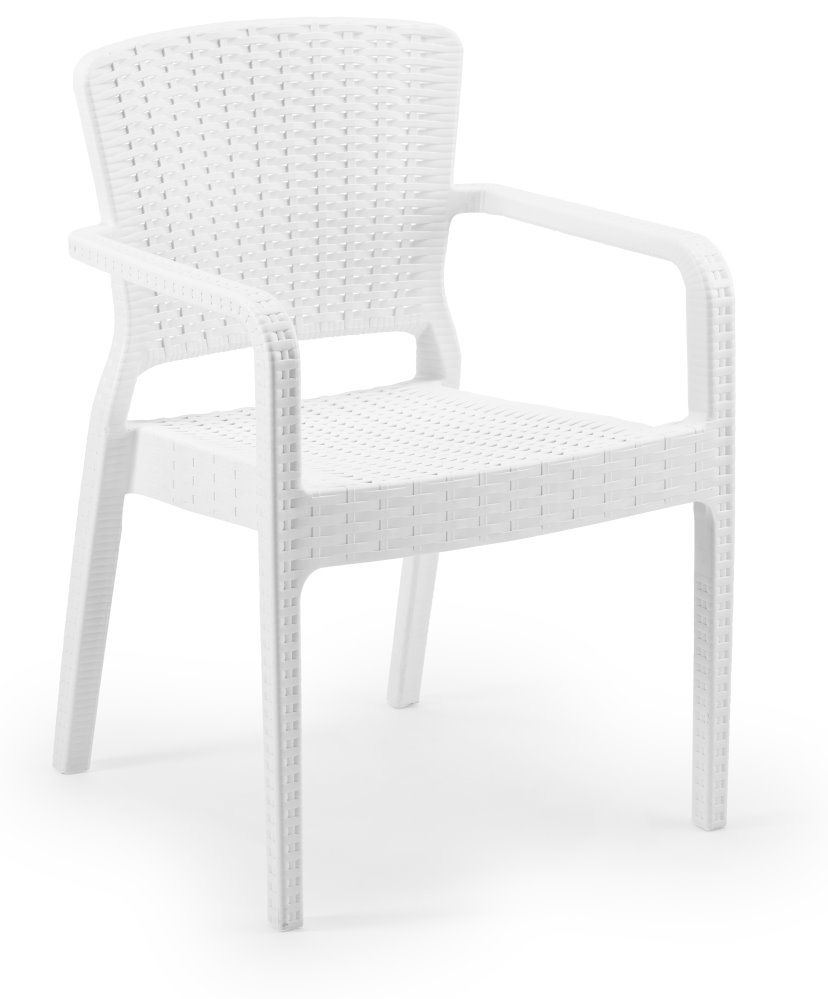 Outdoor Terrassenstuhl "Antares-Arm" white