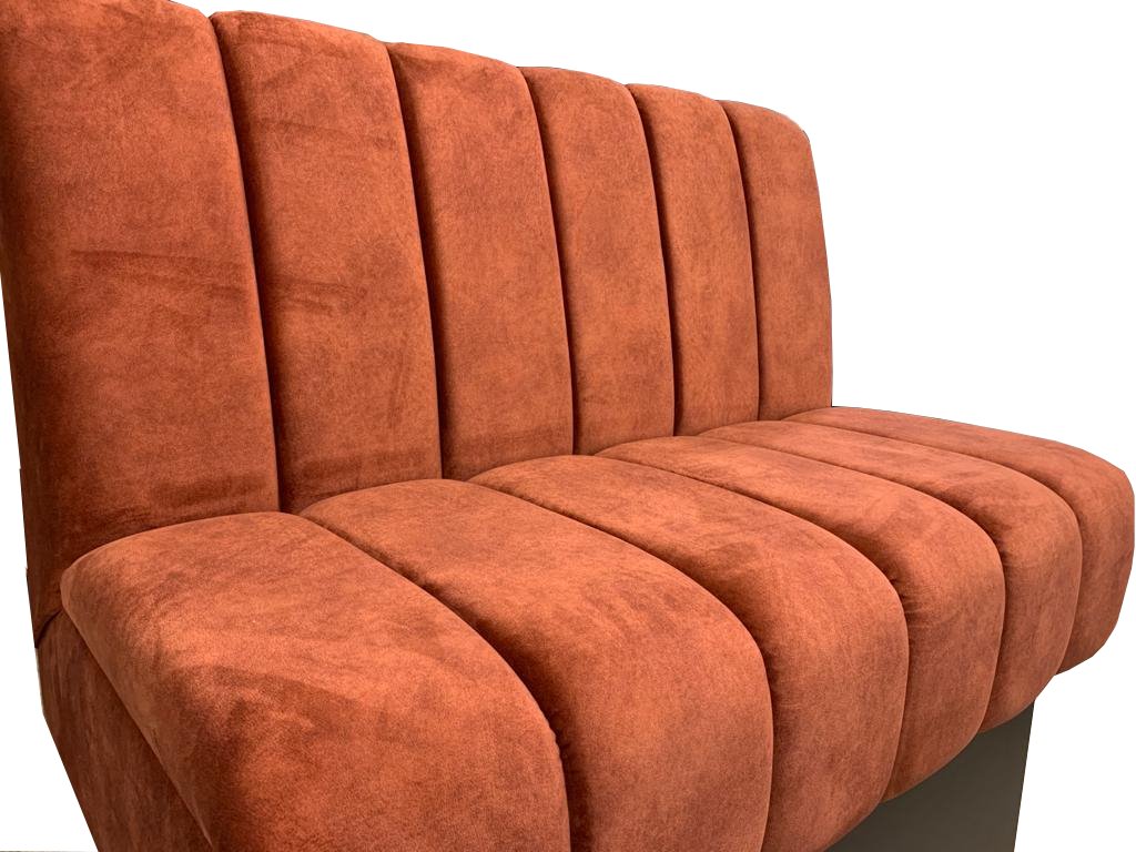 Banksystem mit Sockel "Butterfly-Deluxe" Polster orange-rot