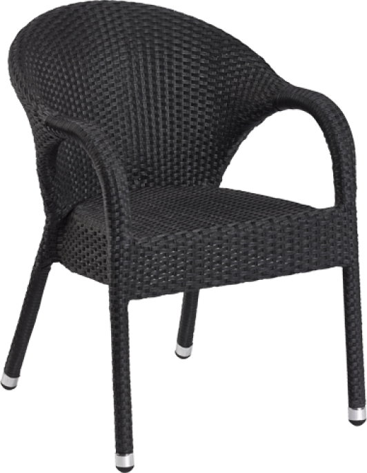 Outdoor Terrassen Stuhl "Rocky schwarz"