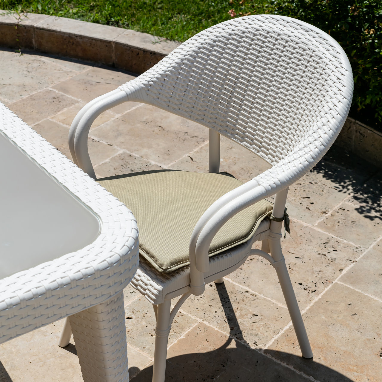 Outdoor Terrassenstuhl "Flash-R" white