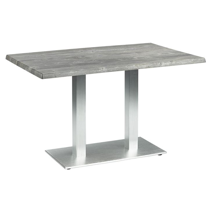 Outdoor GastroTischgestell "Borkhum brushed double eckig"