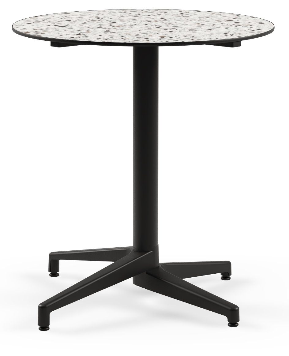 Outdoor Tischkombination "Moon-C" rund klappbar Compact terrazzo02
